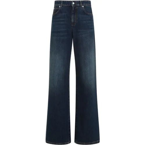 Stonewashed Wide Leg Jeans , female, Sizes: W26, W27, W28, W25 - alexander mcqueen - Modalova