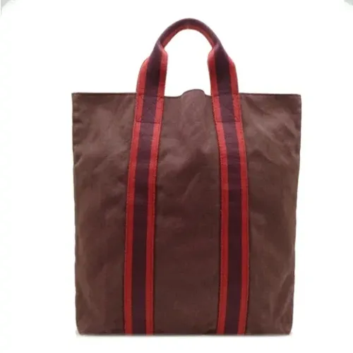 Pre-owned Tote Bags, female, , Size: ONE SIZE Pre-owned Canvas handbags - Hermès Vintage - Modalova