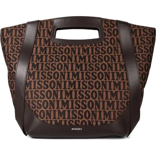 Tote Bags, female, , Size: ONE SIZE Logo Tote Shopping Bag - Missoni - Modalova