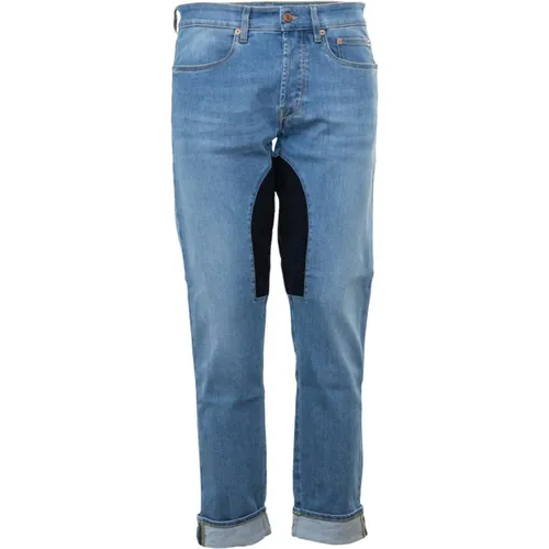 Alcantara Patched Denim Jeans , Herren, Größe: W32 - Siviglia - Modalova