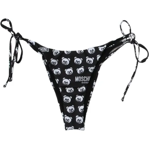Bikinis, female, , Size: L Teddy Bear Print Bikini Bottom - Moschino - Modalova