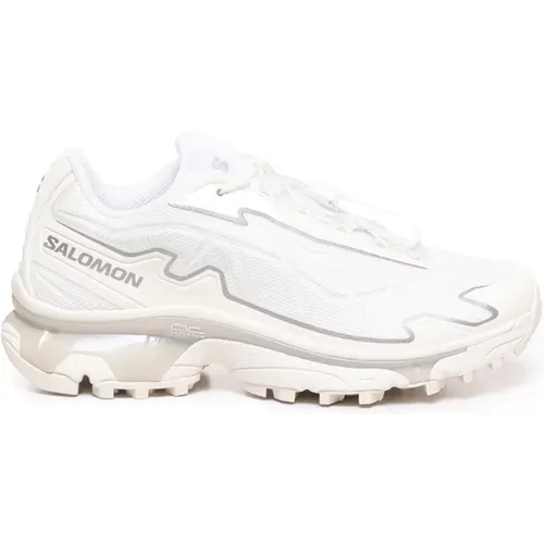 Weiße Sneakers mit Mesh-Einsätzen , Damen, Größe: 43 EU - Salomon - Modalova