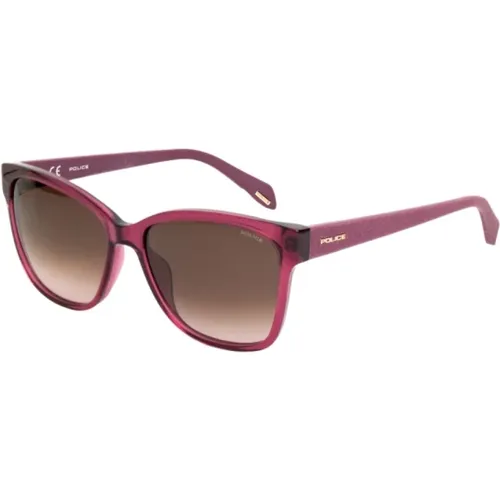 Rote Acetat Damen Sonnenbrille , Damen, Größe: 50 MM - Police - Modalova