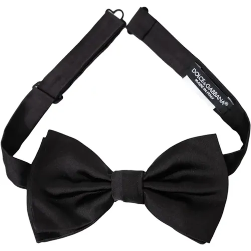 Bowties, male, , Size: ONE SIZE Silk Bow Tie Adjustable Style - Dolce & Gabbana - Modalova