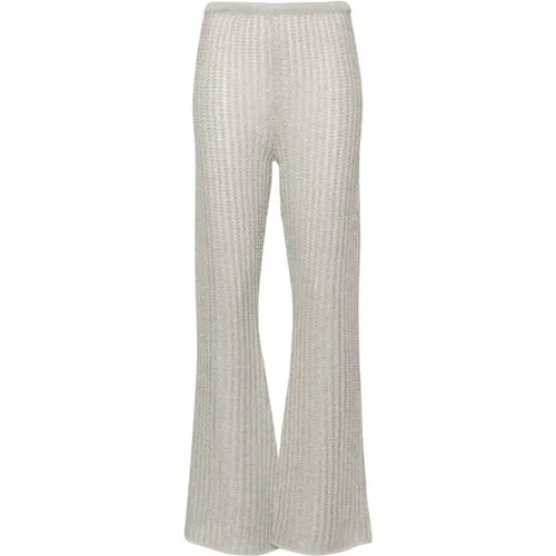 Trousers Silver , female, Sizes: M, XS - Forte Forte - Modalova