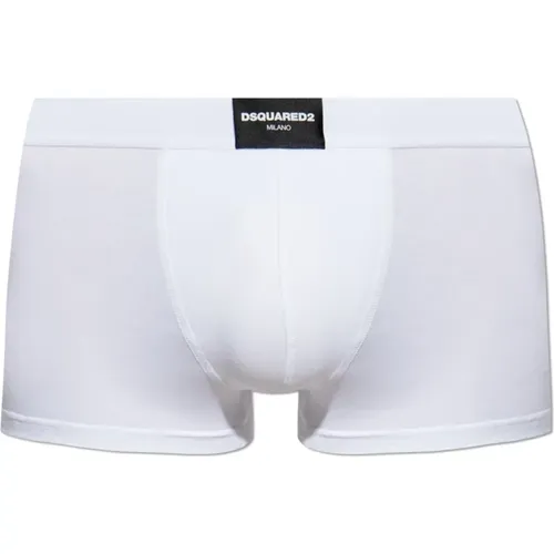 Bottoms, male, , Size: S Cotton boxers with logo - Dsquared2 - Modalova