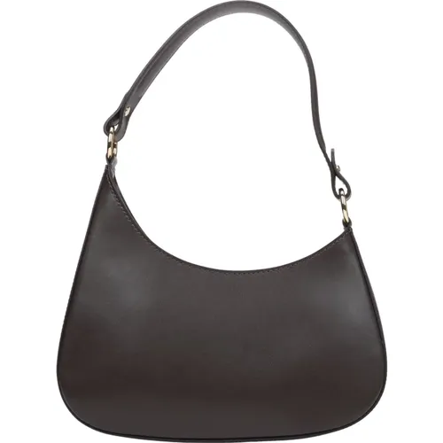 Women's Dark Shoulder Bag made of Premium Italian Genuine Leather Er00116375 , female, Sizes: ONE SIZE - Estro - Modalova