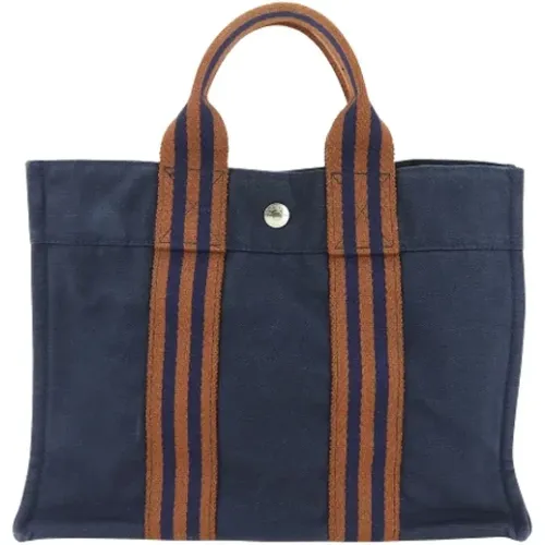 Pre-owned Tote Bags, female, , Size: ONE SIZE Pre-owned Cotton handbags - Hermès Vintage - Modalova