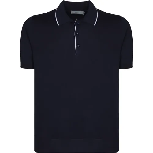 Contrasting Edges Cotton Polo Shirt , male, Sizes: 2XL - Canali - Modalova