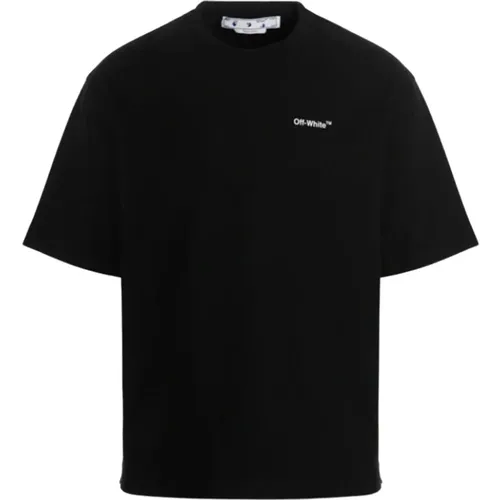 Off-White Chain Arrow Printed T-Shirt in , male, Sizes: L, S - Off White - Modalova
