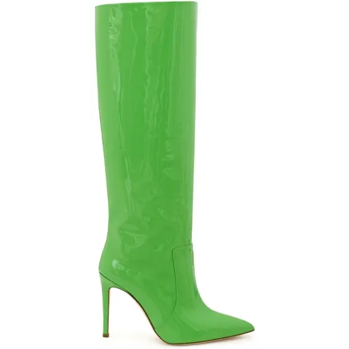 Neon Patent Leather Knee Boot , female, Sizes: 4 1/2 UK - Paris Texas - Modalova
