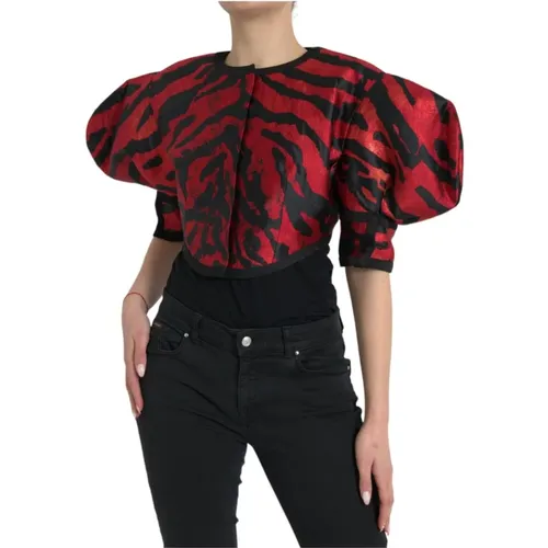 Animal Print Blazer Jacke - Dolce & Gabbana - Modalova