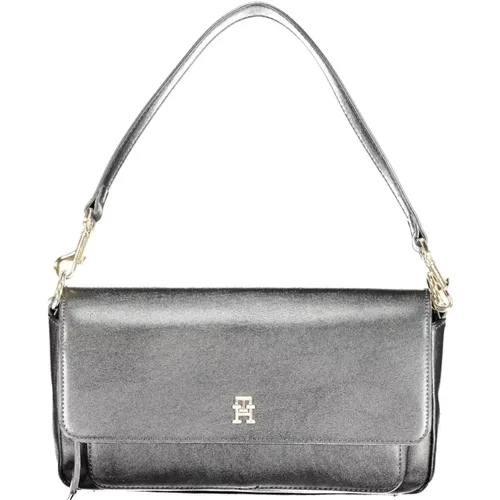 Schwarze Schultertasche mit Abnehmbarem Riemen - Tommy Hilfiger - Modalova