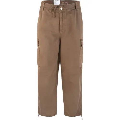 Cargohose Braun Weites Bein , Herren, Größe: L - Carhartt WIP - Modalova