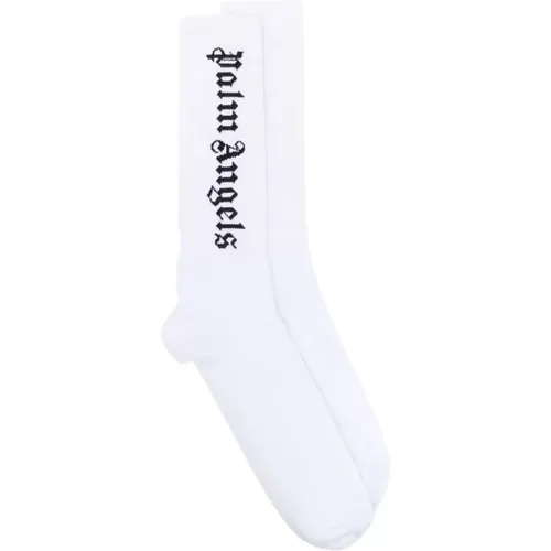 Luxury Logo Mid-Calf Socks , unisex, Sizes: L/XL - Palm Angels - Modalova
