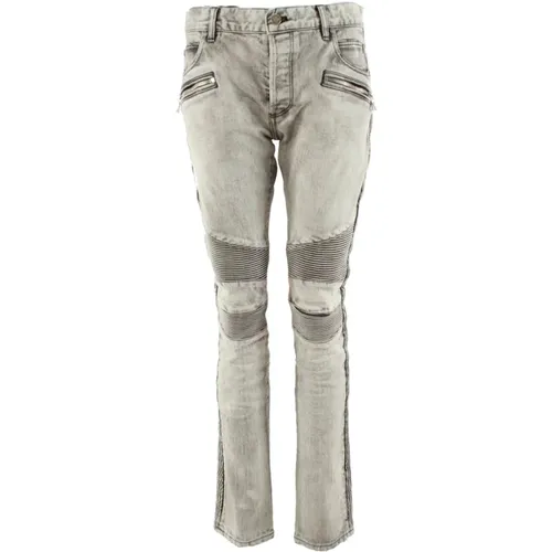 Slim Jeans for Men, Grey , male, Sizes: W31, W32 - Balmain - Modalova