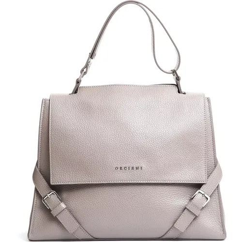 Taupe Leder Sense Tasche , Damen, Größe: ONE Size - Orciani - Modalova