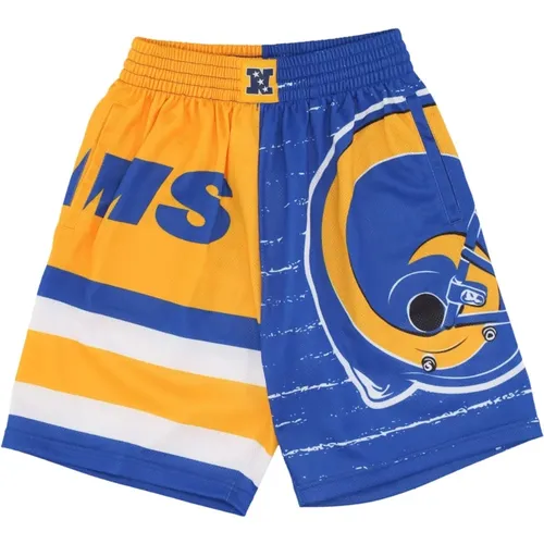 Sportswear, male, , Size: L Los Angeles Rams Basketball Shorts - Mitchell & Ness - Modalova