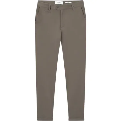 Neat Slim Fit Roll-Up Pants , male, Sizes: W28, W33 - Les Deux - Modalova