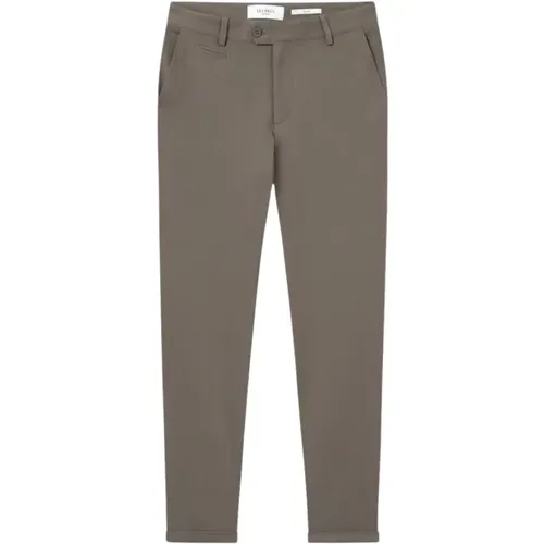 Neat Slim Fit Roll-Up Pants , male, Sizes: W28, W34, W31, W30, W33, W32 - Les Deux - Modalova