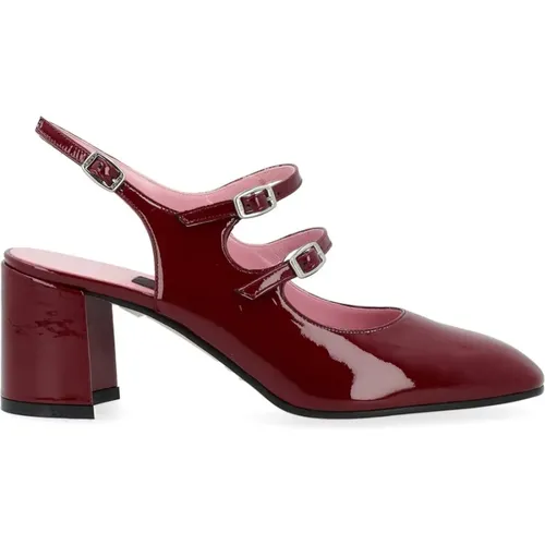 Pumps, female, , Size: 8 1/2 US Burgundy Patent Leather High Heel Shoe - Carel - Modalova