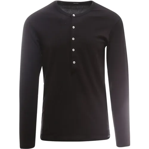 Schwarzes Baumwoll-T-Shirt - Herrenmode-Upgrade , Herren, Größe: 2XL - Tom Ford - Modalova