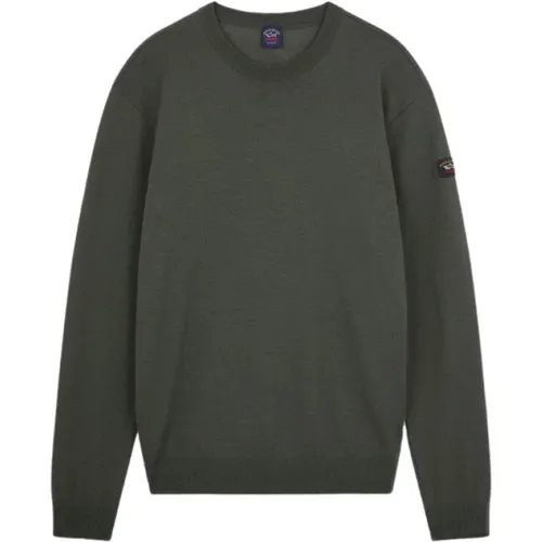 Patch Crewneck Sweatshirt , male, Sizes: L, XL, 4XL - PAUL & SHARK - Modalova
