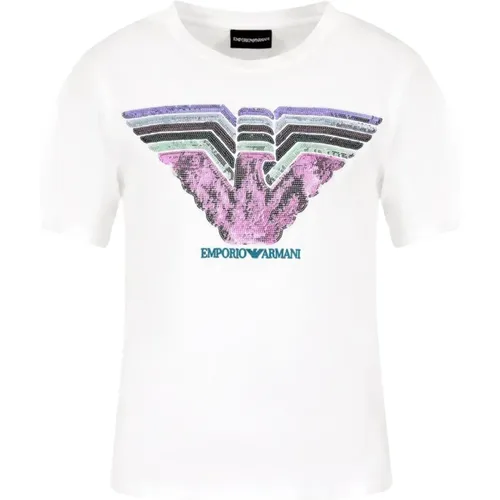 Women's Jersey Cotton T-Shirt , female, Sizes: M, L, S, XS - Emporio Armani - Modalova