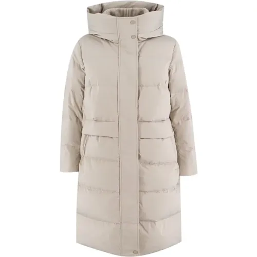 Parkas, female, , Size: M Quilted Hooded Jacket for Versatile Comfort - Duno - Modalova