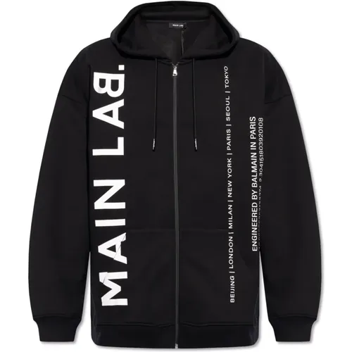 Hoodie with logo , male, Sizes: 2XL - Balmain - Modalova