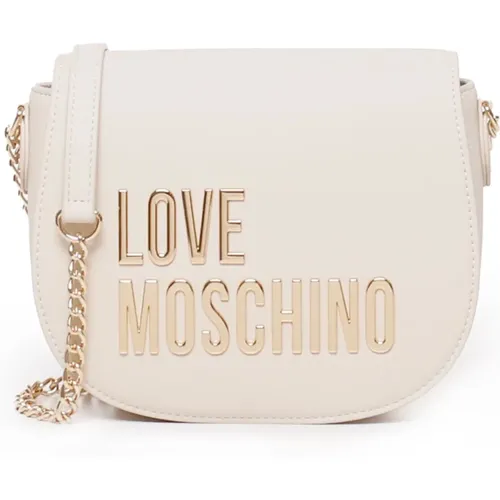 Cross Body Bags, female, , Size: ONE SIZE Shoulder Bag with Gold Logo - Love Moschino - Modalova