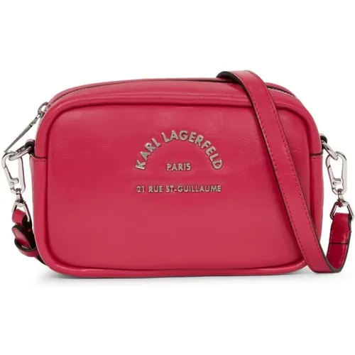 Pink Camera Bag with Silver Logo , female, Sizes: ONE SIZE - Karl Lagerfeld - Modalova