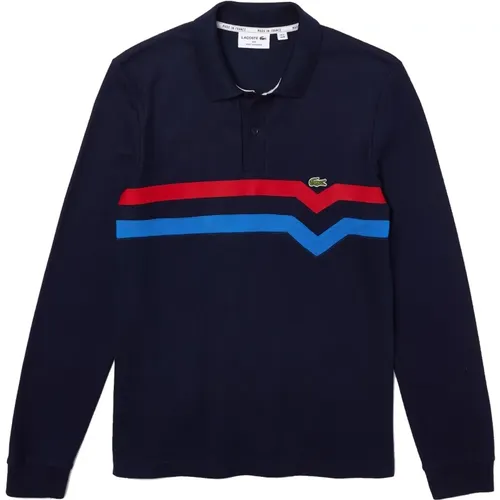 Regular Fit L/S Polo Shirt mit Tricolor Stripes - Lacoste - Modalova