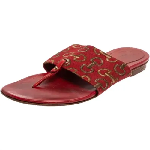 Pre-owned Flats, female, , Size: 6 1/2 US Pre-owned Leather flats - Gucci Vintage - Modalova