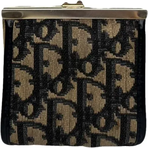 Pre-owned Wallets, female, , Size: ONE SIZE Pre-owned Cotton Wallet - Dior Vintage - Modalova