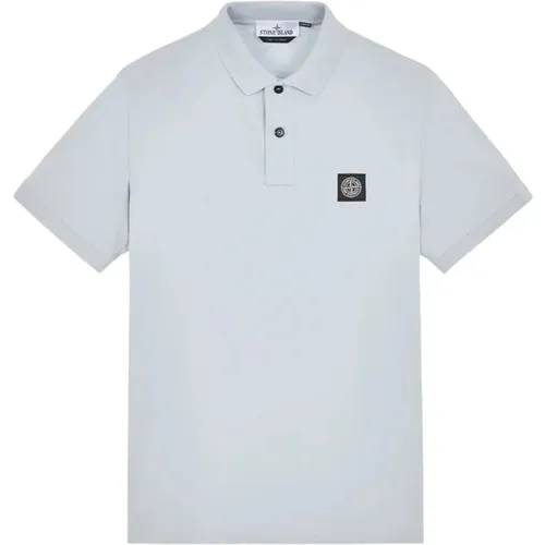 Hellblaues Slim Fit Polo - Stone Island - Modalova