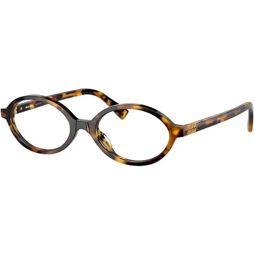 Oval Frame Glasses Regard Collection , female, Sizes: 50 MM - Miu Miu - Modalova