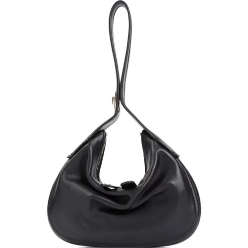 Leather Shoulder Bag with Vlogo Closure , female, Sizes: ONE SIZE - Valentino Garavani - Modalova