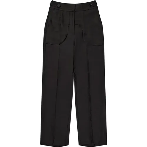 Elegant Loose-Fit Trousers with Side Pockets , female, Sizes: 2XS, XL - Munthe - Modalova