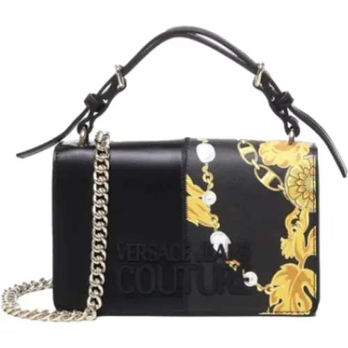 Baroque Print Handbag with Detachable Shoulder Strap , female, Sizes: ONE SIZE - Versace Jeans Couture - Modalova