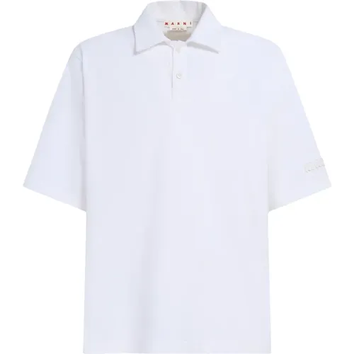 Oversized Polo Shirt Ss , male, Sizes: S, L, M - Marni - Modalova