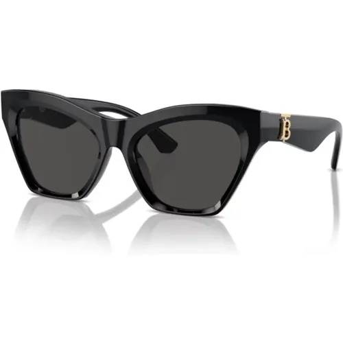 Modern Cat-Eye Sunglasses with Gold Accents , female, Sizes: 55 MM - Burberry - Modalova