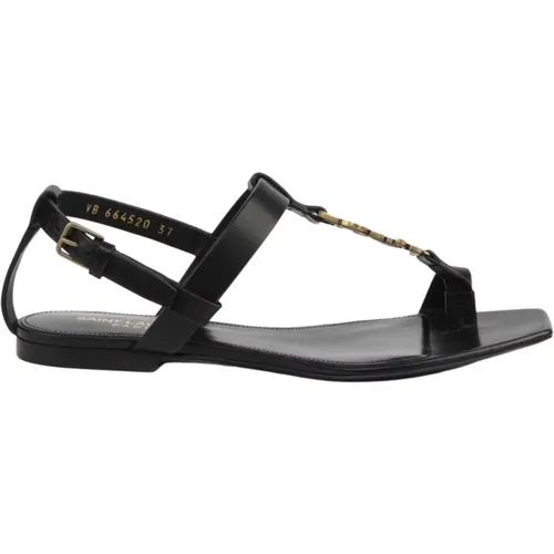 Stylish Comfortable Flat Sandals , female, Sizes: 2 UK - Saint Laurent - Modalova