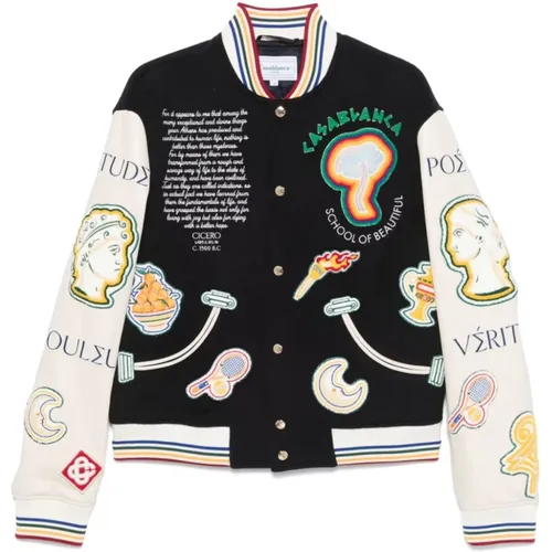 Bomber Jackets, male, , Size: M Patchwork Baseball Jacket - Casablanca - Modalova