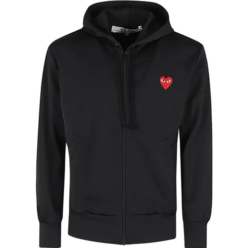 Roter Emblem-Sweatshirt , Herren, Größe: L - Comme des Garçons Play - Modalova