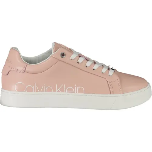 Sportliche Rosa Sneakers mit Kontrastdetails , Damen, Größe: 36 EU - Calvin Klein - Modalova