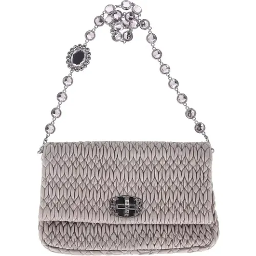 Pre-owned Handbags, female, , Size: ONE SIZE Pre-owned Leather shoulder-bags - Miu Miu Pre-owned - Modalova