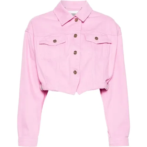 Flamingo Denim Coat , Damen, Größe: XS - Blugirl - Modalova