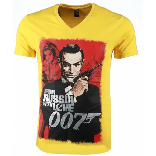 James Bond Aus Russland 007 - Herren T-Shirt - 54001Ge , Herren, Größe: L - Local Fanatic - Modalova