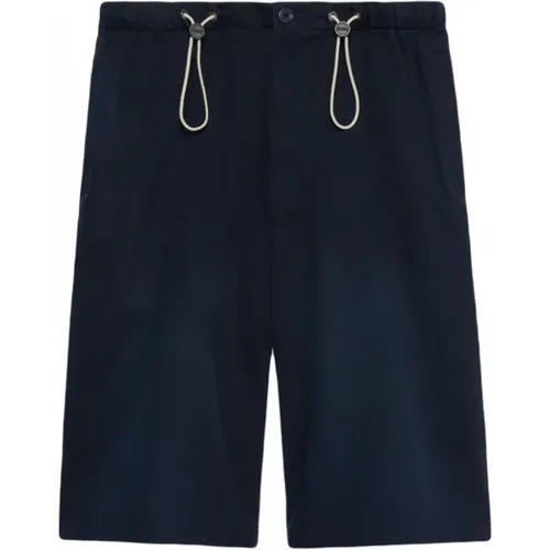 Embroidered-logo twill-weave shorts , male, Sizes: L, XL, M - Gucci - Modalova